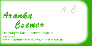 aranka csemer business card